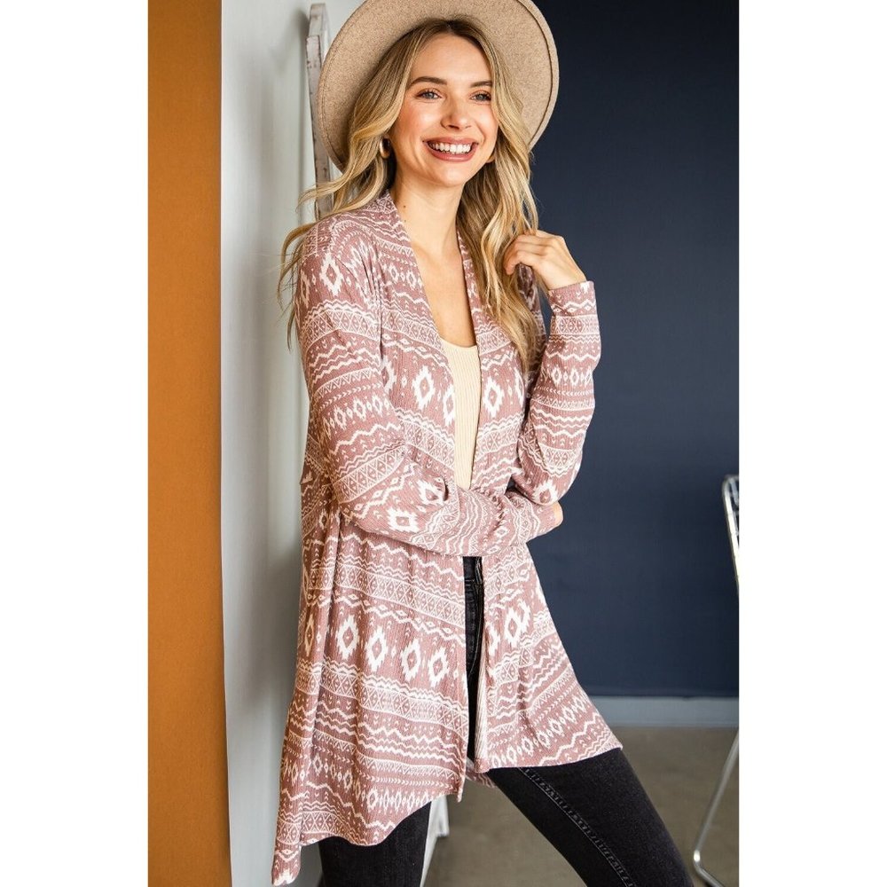 BOHO BLISS Mauve CARDIGAN